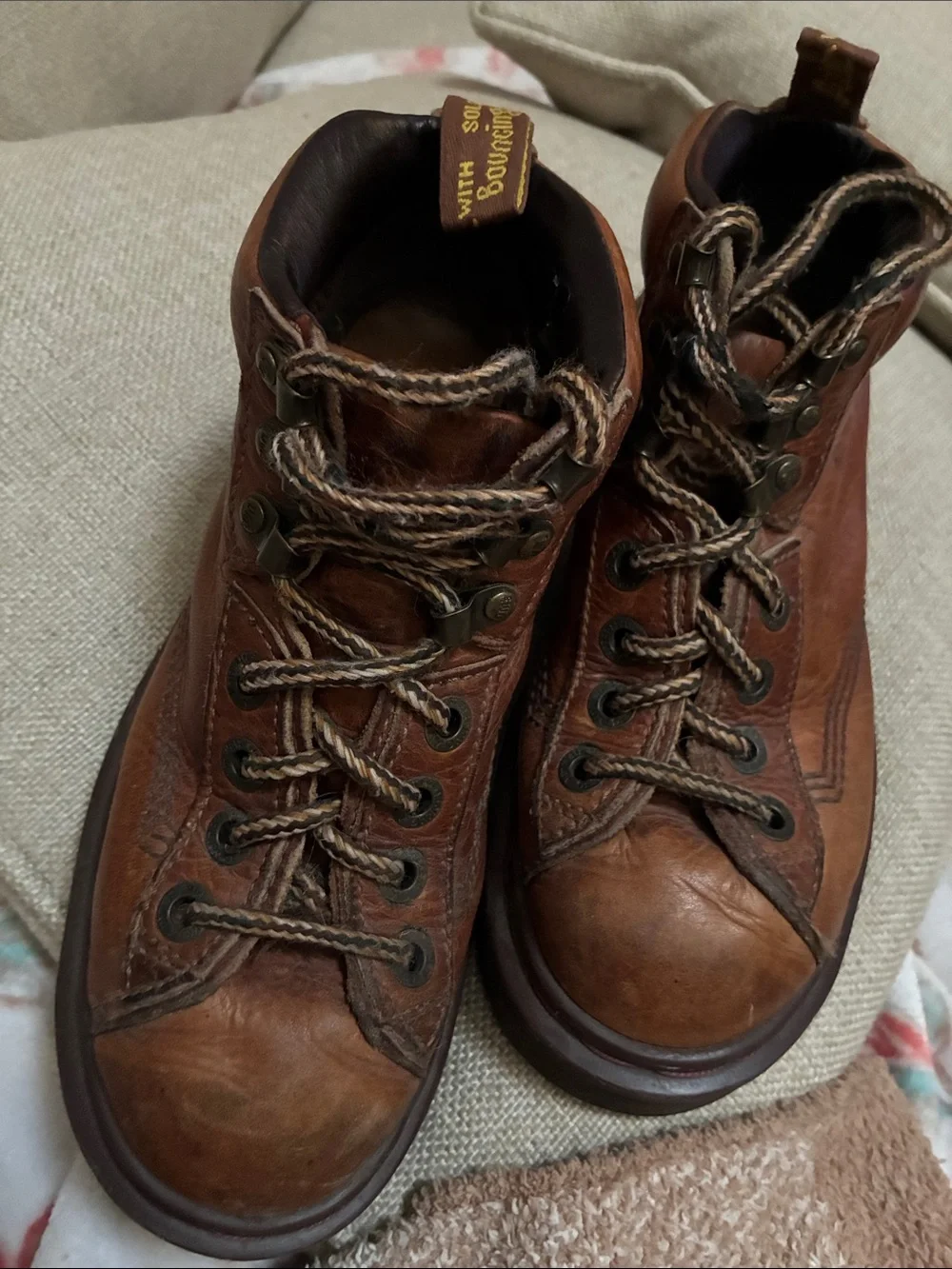 Dr. Martens Brown Leather Lace-Up Outdoor Boots